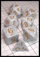 Dice : Dice - Dice Sets - White with Grey Flecks and Gold Numerals by Seng - Temu Mar 2024